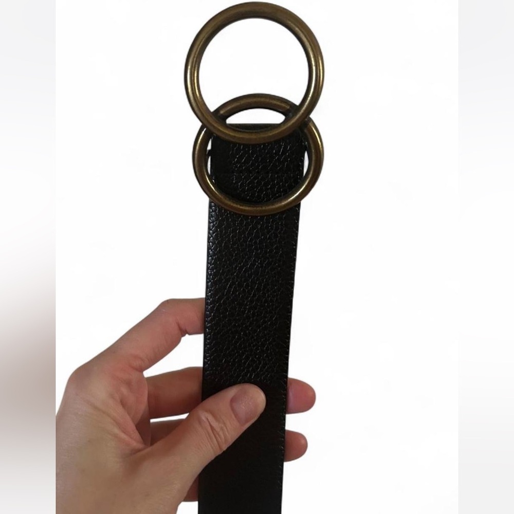 Black Belt with Gold Rings
